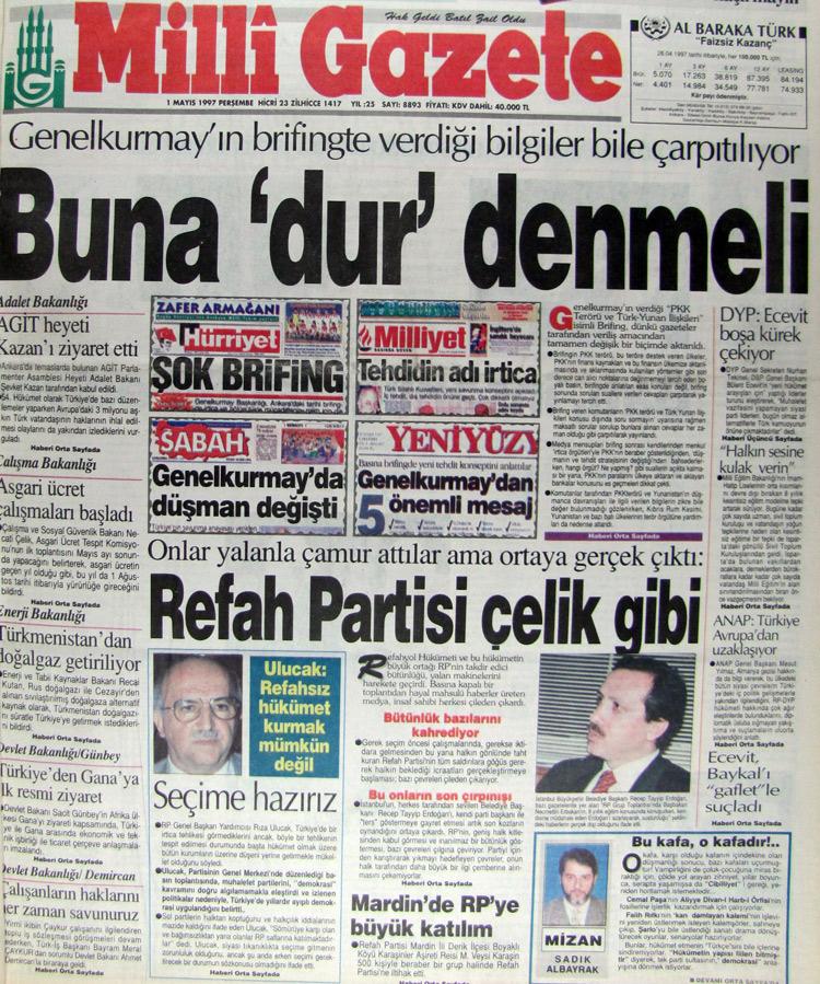 1 Mayıs 1997 Milli Gazete