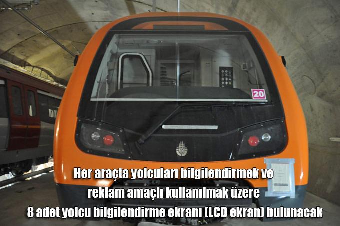 Her araçta yolcuları bilgilendirmek ve reklam amaçlı kullanılmak üzere 8 adet yolcu bilgilendirme ekranı (LCD ekran) bulunacak.
