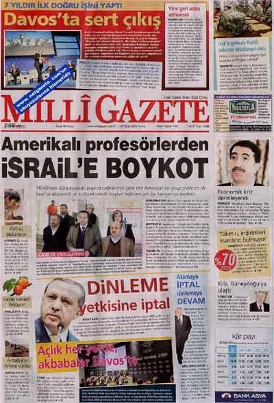 Manşetlerde Davos Depremi