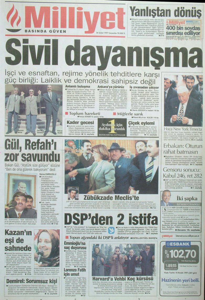 26 Şubat 1997 Milliyet
