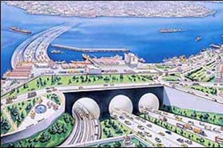 Marmaray projesi kapsamında yapılan ilk tüp geçişin inşaatı ise devam ediyor.