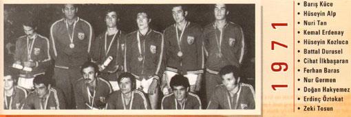 1971'de İzmir'de yapılan 6. Akdeniz Oyunları'nda Türkiye, finalde Yugoslavya'ya yenilerek ikinci oldu.