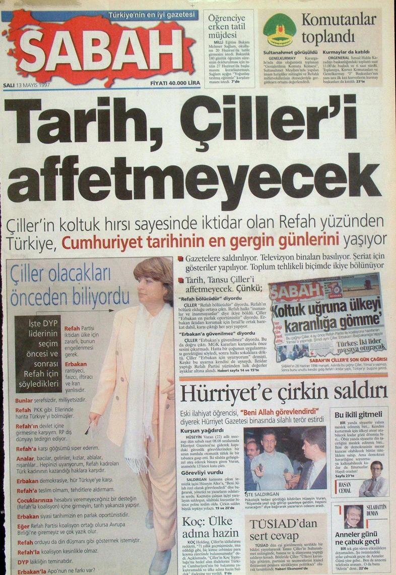 13 Mayıs 1997 Sabah