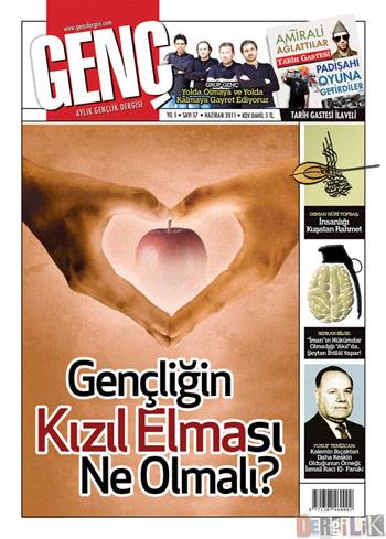 <b>Genç Dergi</b><br><br>

Aylık gençlik dergisi Genç Dergi sıcak yaz günlerine, gençlerin sıcak gündemlerinde “neler olmalı” sorusuyla giriyor. Yavuz Selim Güneş’in hazırladığı dosyada Sezai Karakoç’tan Atasoy Müftüoğlu’na, Yusuf Armağan’dan Yıldız Ramazanoğlu’na kadar birçok değerli şair, yazar ve mütefekkir “Gençliğin Kızıl Elma’sı Ne Olmalı?” sorusunun cevabını veriyor. Ayrıca dosyaya dergi editörü M. Lütfi Arslan “Kızıl Elmamız Yitik Kalbimizdir” başlıklı yazısıyla farklı bir boyut kazandırıyor.