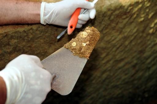 Çanakkale'nin Biga ilçesine bağlı Kemer köyü sınırları içinde yer alan Parion Antik Kenti'nde ortaya çıkarılan ve bir prensese ait olduğu sanılan lahit mezarın içinde altın taç parçaları, küpeler ve yüzükler bulundu.