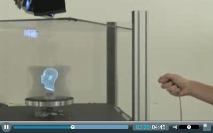 <B>Hologram teknolojisi<B>
<BR>
Star Wars filmlerinin en ilgi çekici yanlarından biri insanların birbiriyle iletişim kurmasını sağlayan 3D hologramlar. Filmlerde bu hologramlar sayesinde geçmişte kayıt edilmiş görüntüler gibi anlık konuşmaları da izlemek mümkün.
<BR>
<a href="LİNK"><font color='#ff0000'>http://shiftdelete.net/bilimkurguyu-gercek-yapan-5-bulus-numara-1-hologram-teknolojisi-_21597-s6.html</font></a> ADRESİNDEKİ VİDEODA da görüldüğü gibi inanması zor ama bu teknolojinin atası günümüzde de bulunuyor.
<br>Southern California Üniversitesi'nin grafik bölümü 360 derece görüntü yansıtabilen bir hologram teknolojisi geliştirdi. Bu ürün şimdilik sadece bilgisayarda hazırlanmış grafikleri yansıtabiliyor. Ancak sistem geliştikçe Star Wars filmlerindeki gibi anlık görüntüleri de yansıtabilecek.
<br><b>: Bu icatlardan en çok hangisi sizi heyecanladırdı? Filmlerde gördüğünüz kurgu teknolojilerden hangilerinin gerçek olmasını isterdiniz. Görüş belirtmek için <a href="LİNK"><font color='#ff0000'>http://shiftdelete.net</font></a> adresini ziyaret ediniz... </b>