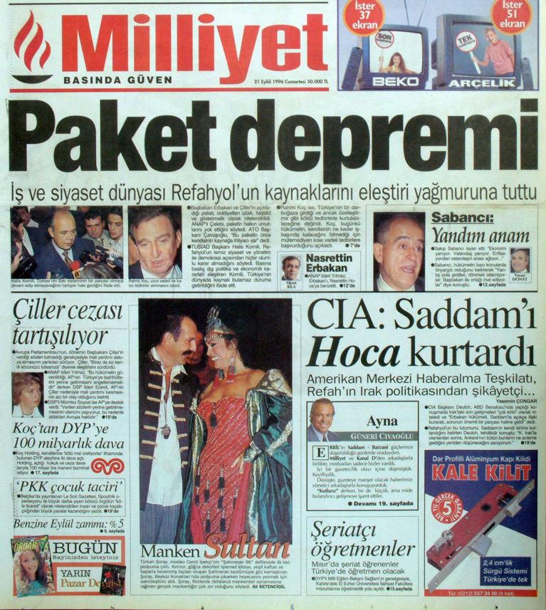 21 Eylül 1996 Milliyet