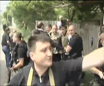 Gürcistan Cumhurbaşkanı Mihail Saakaşvili Gori'de korku dolu anlar yaşadı.