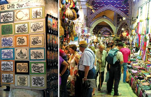 Dünyanın en eski ve en büyük alışveriş merkezleri olan Kapalıçarşı ve Mısır çarşısı mimari yapısı ve restorastonu ile ziyaretçileri büyülüyor.