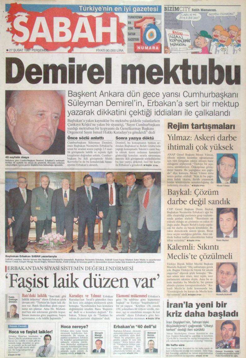 27 Şubat 1997 Sabah