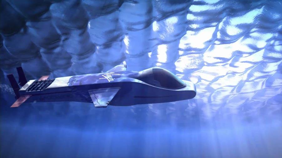 Okyanusların derinliklerinde artık jet uçakları uçacak... Okyanusların karanlık noktalarının keşfi için tasarlanan modern denizaltının tasarımı jet uçaklarını andırıyor...