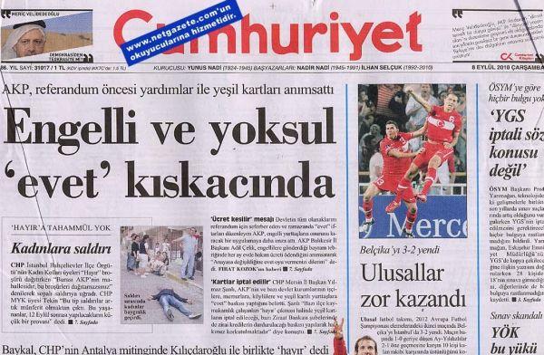 9 Eylül tarihli Cumhuriyet
