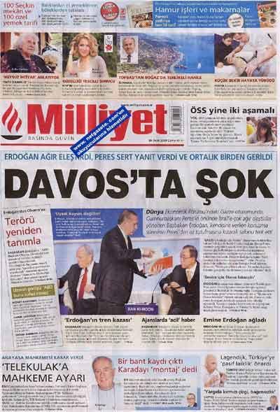 Manşetlerde Davos Depremi