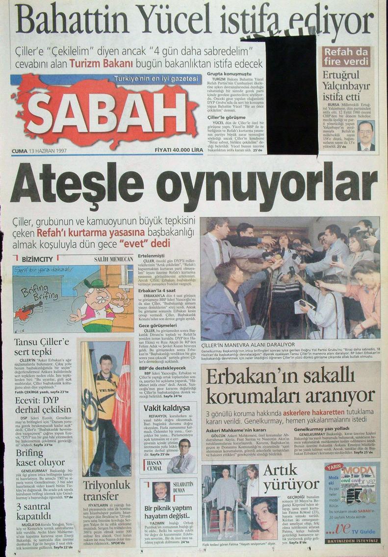 13 Haziran 1997 Sabah
