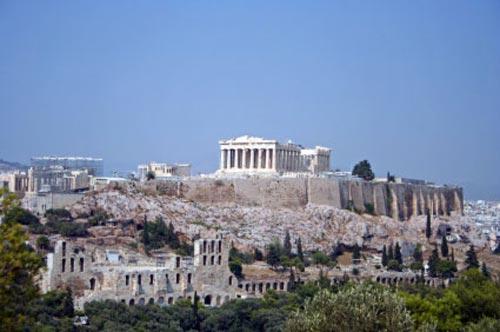 17. Atina'daki Lycabettus Dağı'ndan "Parthenon" tapınağı