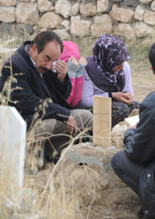 Van'ın ercıs ılcesınde meydana gelen depremde yasamlarını yıtıren vatandaslar, yakınları tarafından defnedılıyor. depremde yasamını yıtıren Umut Rona'nın aılesı de merhumun mezarı basında aglayarak dua ettı.