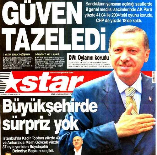 Gazetelerin Seçim Manşetleri