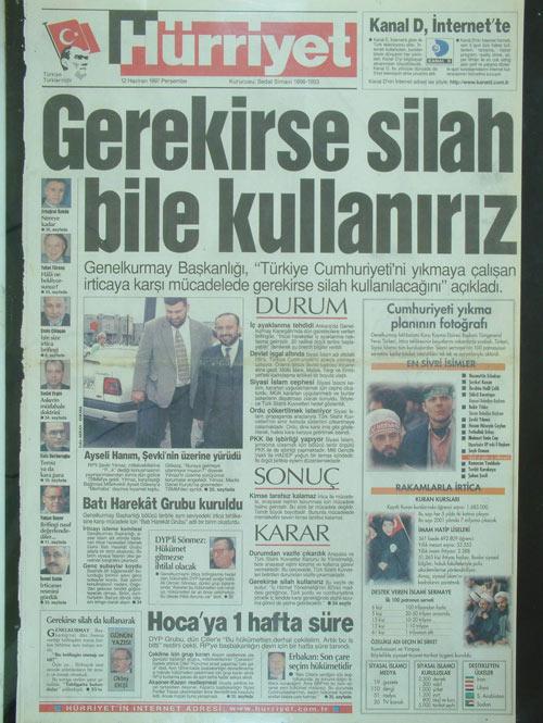 12 Haziran 1997 Hürriyet