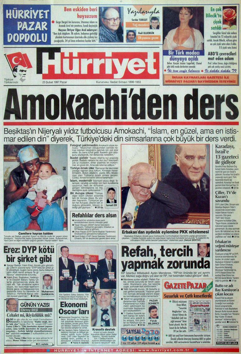 23 Şubat 1997 Hürriyet