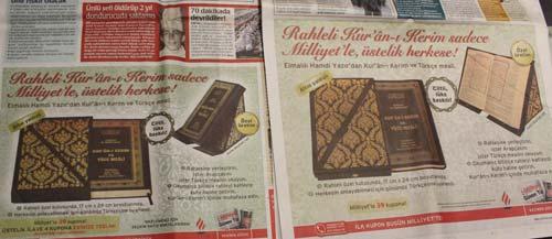 Aynı ürün için yapılan iki farklı reklam.