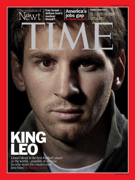 Messi Time'a da kapak olmuştu