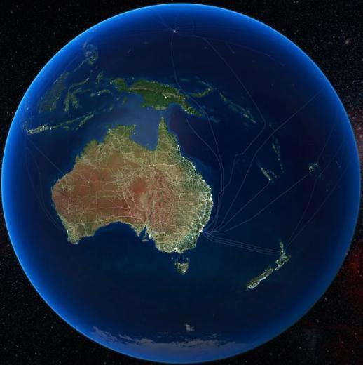 Avustralya ve Yeni Zelanda'daki ana demiryolu ve karayolu ağı.<br><br><p><a href="http://www.hurriyet.com.tr" target="_blank"><strong>HÜRRİYET</strong></a></p>