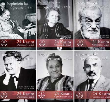 MEB, 24 Kasım Öğretmenler Günü dolayısıyla, Atatürk'ün yanı sıra sanat ve edebiyat dünyasından Adile Naşit, Halit Refiğ, Münir Nurettin Selçuk, Leyla Gencer, Nazık Hikmet ve N. Fazıl Kısakürek gibi önemli isimlerin yer aldığı afişler hazırladı.