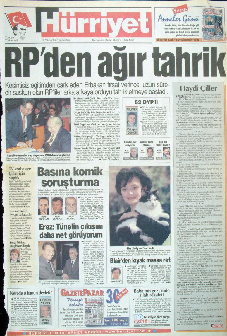10 Mayıs 1997 Hürriyet