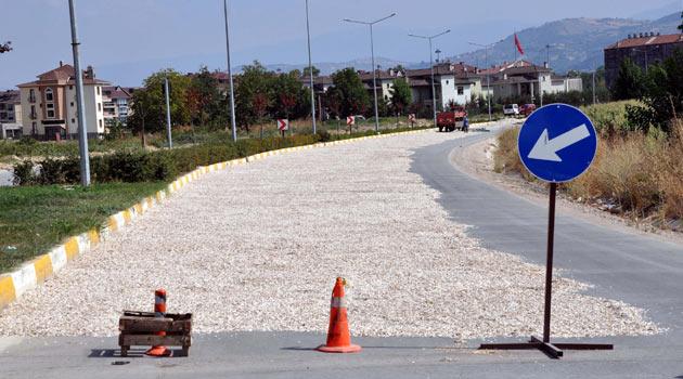 Bursa'nın İnegöl ilçesinde, üreticilerin ay çekirdeklerini kurutacak yer bulamamaları üzerine belediye meclisi kararıyla yaklaşık 10 kilometrelik çevre yolu, trafiğe kapatıldı.
