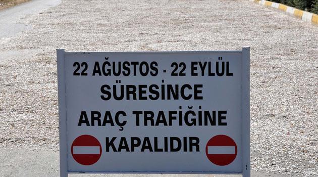 Bursa'nın İnegöl ilçesinde, üreticilerin ay çekirdeklerini kurutacak yer bulamamaları üzerine belediye meclisi kararıyla yaklaşık 10 kilometrelik çevre yolu, trafiğe kapatıldı.