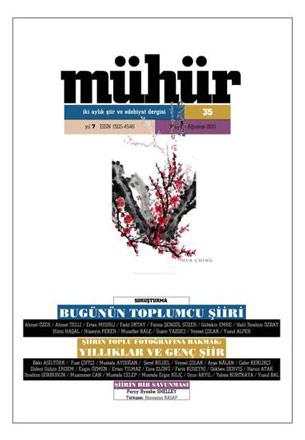 <p><strong>Mühür Dergisi’nden “İĞDİŞ EDİLMEK İSTENEN BİR DÜNYA!”</strong></p>

<p>Bu sayımız da tuttuğumuz mercek ile yine çok konuşulacak diyoruz. Yıllardır konuşulan konulardan biri olan “yıllık”lar üzerinden hem genç şairlere hem de hazır edenlere sorular sorduk. Ayrıca bir diğer önemli konu da “şiir ve toplum” üzerinden derlenerek oluşturulan soruşturmamız. “Şiiri gereksinmeyen toplumu dışlamalı” demiştim bir yazımda. Haklı olarak birçok şair arkadaşım bu söylemişliğimi merak edip nedenini sordu. Telefonda ne kadar ifade edilebilirse ifade etmeye çalıştım. Sağ olsunlar anladılar. Haklılığımıza düşenin ne olduğu bir yana bu soruşturmanın ayrıca çok önemli olduğunu düşünüyorum. Bakalım sizler nasıl bulacaksınız? Biz her zaman olduğu gibi kendimizi aramaya devam ederek gölgemizin peşinden koşmaya devam edeceğiz. Son olarak bize şiirlerini ve yazılarını zerk eden dostlarımıza teşekkür ederiz.</p>

<p><strong>MÜHÜR 35. SAYI İçindekiler:</strong></p>

<p>İĞDİŞ EDİLMEK İSTENEN BİR DÜNYA Sunuş</p>

<p>ŞİİRİN BİR SAVUNMASI Percy Bysshe SHELLEY (Türkçesi: Bünyamin KASAP)</p>

<p>SEYİR Berna OLGAÇ</p>

<p>RÜZGÂR ÇİÇEKLERİ Aslıhan TÜYLÜOĞLU</p>

<p>UyuyaNNara* GAZEL Hülya Deniz ÜNAL</p>

<p>BABASIZ UÇAN PİÇ KIRLANGIÇ Esra ELÖNÜ</p>

<p>MELVİN’E GİDEN YOL Betül TARIMAN</p>

<p>ŞAİRELERDE KADINLIK KAVGASI II. BÖLÜM Aydan YALÇIN - Sabit Kemal BAYILDIRAN</p>

<p>İZMARİT Fatma ŞENGİL SÜZER</p>

<p>YOK HÜKMÜNDE BİR VAR Filiz ÇELİK DOĞRU</p>

<p>AYRAÇ Ayşe SEVİM</p>

<p>HEP ONLARDI ÇALDIĞIM ÇOCUKLUK Deniz SALI</p>

<p>TELVÎN Sümeyye ŞEKER</p>

<p>NOT ALINIZ! XI (Nisan-2011) Bâki Ayhan T.</p>

<p>BİR ÖLÜ BALİNA YİYİCİSİ OLARAK BEN, BİZZAT, KENDİM DERİM Kİ: V.B. BAYRIL</p>

<p>PİSUAR VE TÜRK ŞİİRİ Mustafa FIRAT</p>

<p>ÇAKIŞMA TAKVİMİ Muzaffer KALE</p>

<p>KELEBEK ETKİSİ Hüseyin PEKER</p>

<p>ŞÜKRAN Koray FEYİZ</p>

<p>ISSIZ ‘VE’ YARIMADA… Aydın AFACAN</p>

<p>BAHÇE Erkan KARA</p>

<p>SORUŞTURMA: BUGÜNÜN TOPLUMCU ŞİİRİ</p>

<p>Ahmet ÖZER, Ahmet TELLİ, Ertan MISIRLI, Fadıl OKTAY, Fatma ŞENGÜL SÜZER,</p>

<p>Gültekin EMRE, Halil İbrahim ÖZBAY, Hilmi HAŞAL, Hüseyin PEKER, Muzaffer  KALE,</p>

<p>Suavi kemal YAZGIÇ, Veysel ÇOLAK, Yusuf ALPER</p>

<p>BÂKİ AYHAN T. ŞİİRİNE DAİR DİP KÖŞE NOTLAR Hilal KARAHAN</p>

<p>BÂKİ AYHAN T. KOPARILMIŞ ‘KOPUK’ Sadık YAŞAR</p>

<p>TOPRAKTAN MEKTUP Suavi Kemal YAZGIÇ</p>

<p>LEYLA’DAN AYŞE’YE KADAR Faris KUSEYRİ</p>

<p>YAĞMUR UYKUSU’NDAN Ersan ERÇELİK</p>

<p>SORUŞTURMA: YILLIKLAR VE GENÇ ŞİİR</p>

<p>Bâki ASİLTÜRK, Fuat ÇİFTÇİ, Mustafa AYDOĞAN, Şeref BİLSEL, Veysel ÇOLAK,</p>

<p>“İŞTE SİMURG: HEPİMİZDEN BİR DİZE” V.B. BAYRIL</p>

<p>YANGIN Mehmet GÖKYAYLA</p>

<p>TİMSAH ANGARYA Onur AKYIL</p>

<p>SORUŞTURMA: YILLIKLAR VE GENÇ ŞİİR</p>

<p>Ayşe NÂLÂN, Cafer KEKLİKÇİ, Didem Gülçin ERDEM, Engin ÖZMEN, Ertan YILMAZ,</p>

<p>Esra ELÖNÜ, Faris KUSEYRİ, Gökben DERVİŞ, Harun ATAK, İbrahim GÖKBURUN,  Muammer</p>

<p>CAN, Mustafa CELEP, Mustafa Ergin KILIÇ, Onur AKYIL, Yahya KURTKAYA, Yusuf BAL</p>
