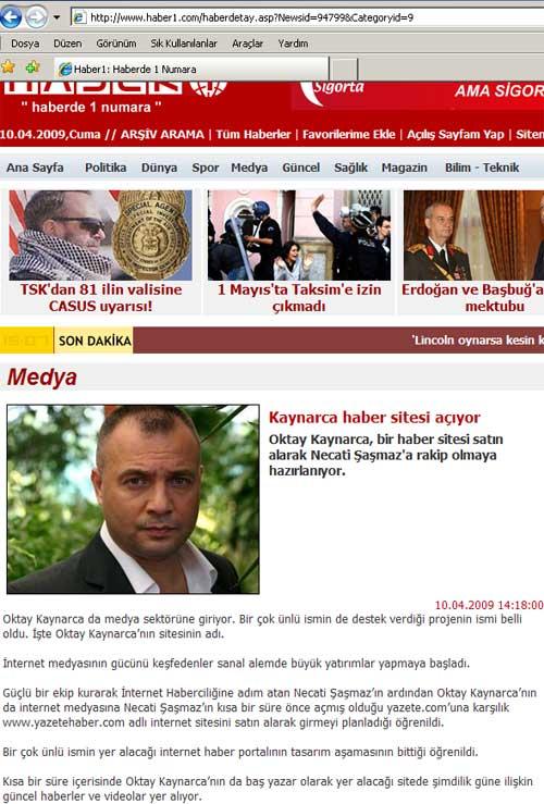 Yalan haberi yayınlayan siteler: Haber1