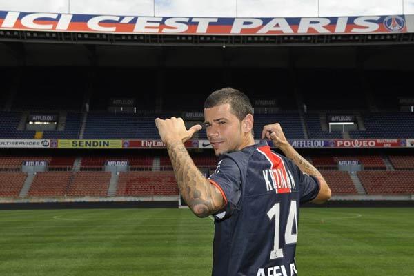 Fenerbahçe ile yollarını ayırarak Fransız ekibi PSG ile anlaşan Kezman 14 numaralı formayı giyecek