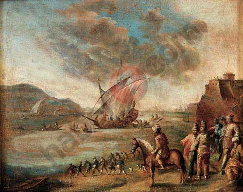 Malta çıkartmasını gösteren bir tablo (Deniz Müzesi)
