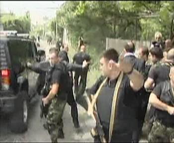 Gürcistan Cumhurbaşkanı Mihail Saakaşvili Gori'de korku dolu anlar yaşadı.