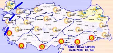 Hava durumu haritası 26.06.2008