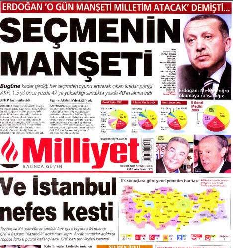 Gazetelerin Seçim Manşetleri