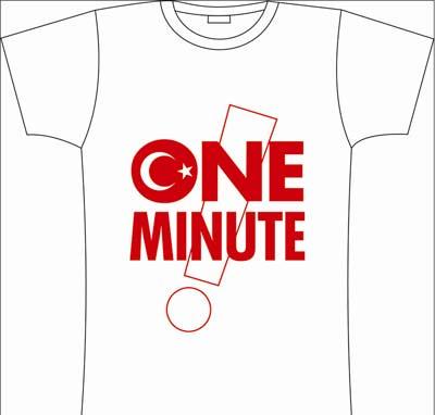Girişimci bir iş adamı One Minute yazılı tişört ve şapka üretti. Üretilen giysiler mitinglerde büyük rağbet görünce, 'neden bu ilgili Gazze'ye yardıma dönüşmesin" dedi ve kampanya başlattı.