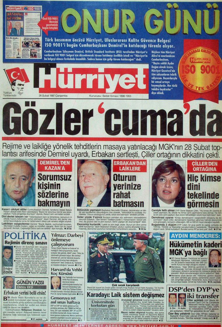 26 Şubat 1997 Hürriyet