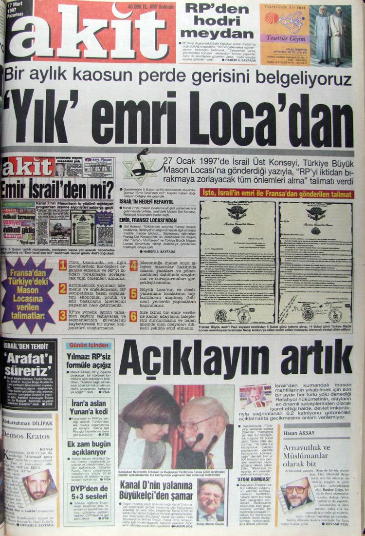 17 Mart 1997 Akit