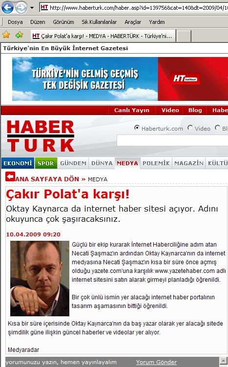 Yalan haberi yayınlayan siteler: Haberturk
