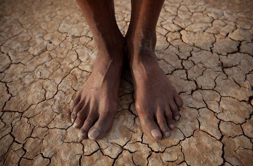 Güney Afrika, Kalaharide 15 Kasım 2009 itibarıyla değişen hiçbir şey yok. Afrika, hala çorak topraklarda yaşamayı öğrenen aç insanlar diyarı olarak biliniyor. (Dan Kitwood/Getty Images)