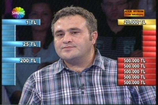 Sonunda beklenen oldu... Show TVde Acun Ilıcalının sunduğu Var mısın yok musun yarışmasında bir yarışmacı 128 milyarı reddedek kutuya gitti ve 500 milyarı kazandı.