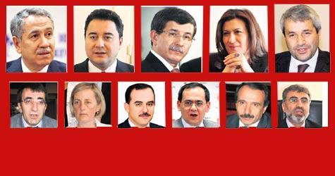 Başbakan Recep Tayyip Erdoğan kabinede köklü bir değişiklik yaptı. Yeni kabinedeki en dikkat çeken isimler ise Dışişleri Bakanlığına getirilen Ahmet Davutoğlu ve Başbakan Yardımcısı Bülent Arınç oldu.