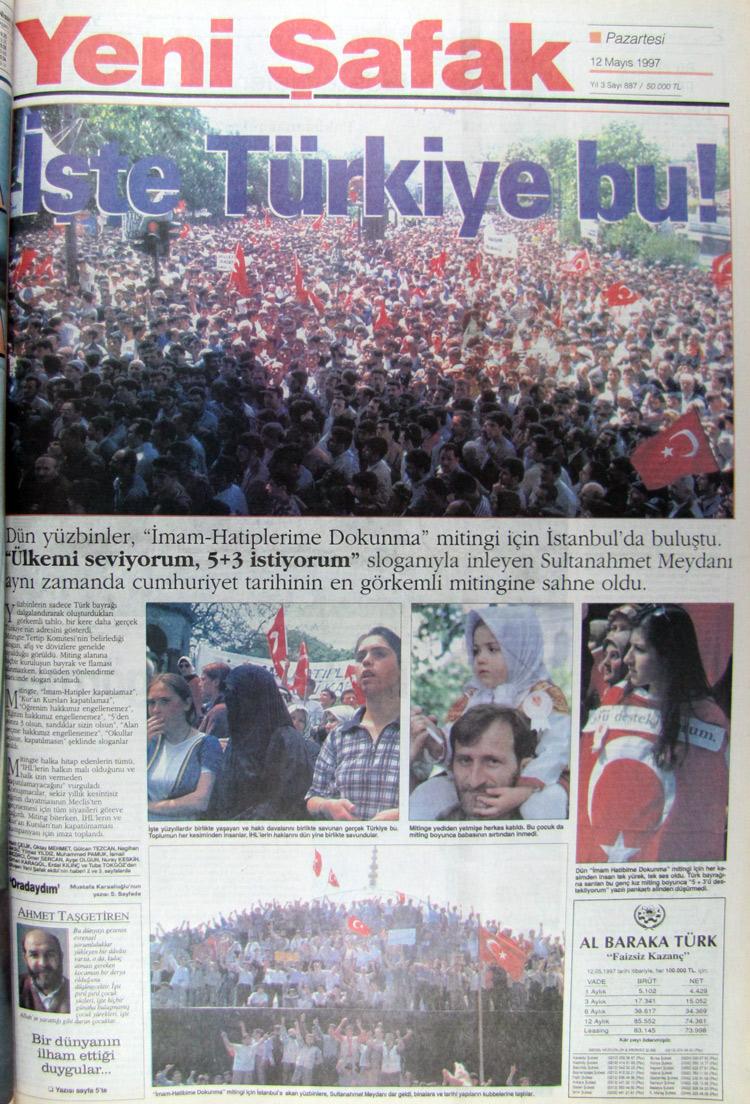 12 Mayıs 1997 Yeni Şafak