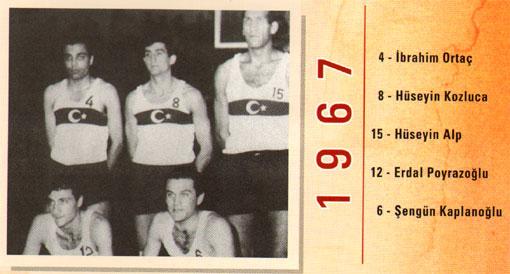 1967'de Tunus'ta yapılan 5. Akdeniz Oyunları'nda Türk Milli Takımı, Yugoslavya ve İtalya'nın ardından üçüncü sırayı aldı.