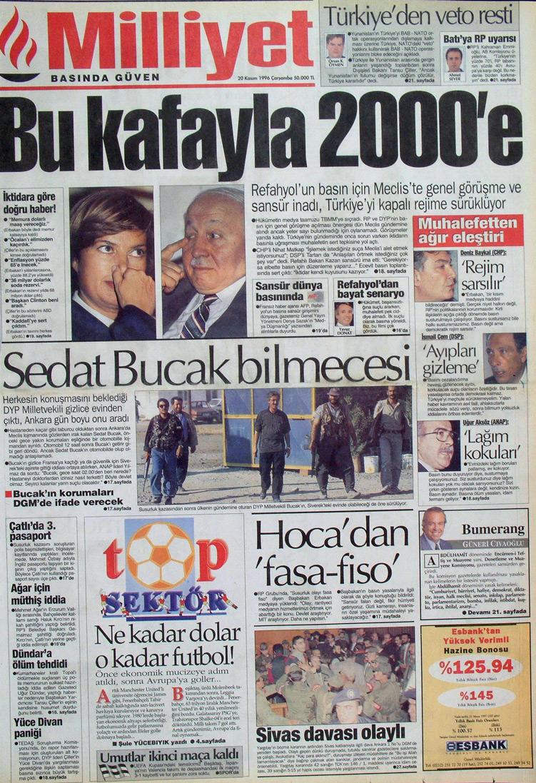 20 Kasım 1996 Milliyet