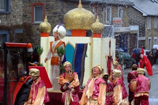 Belçika'daki "Türk Köyü" Faymonville'de düzenlenen karnaval olumsuz hava koşullarına rağmen coşkulu geçti.