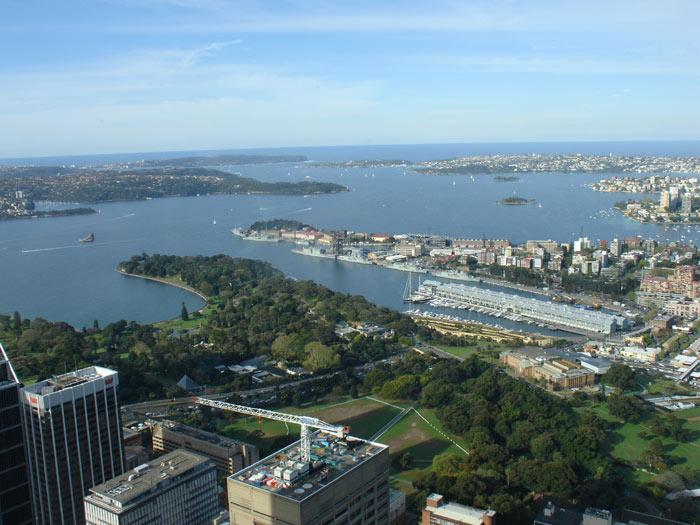 Siydney Towerden kuşbakışı şehir manzaraları...