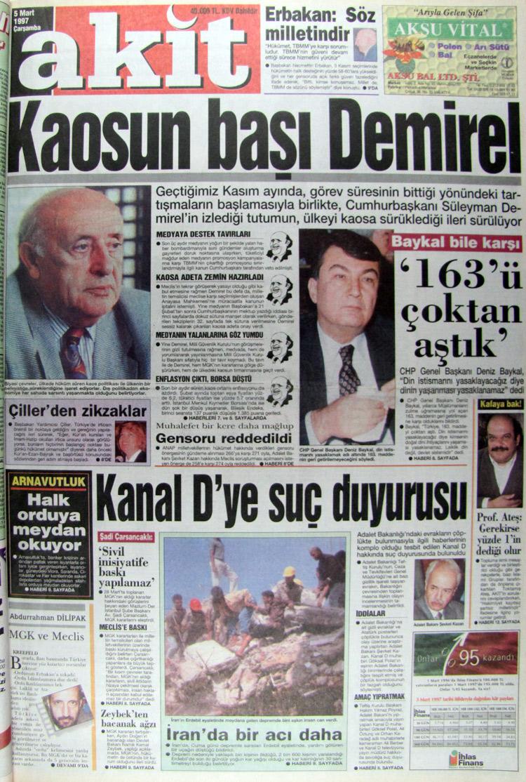 5 Mart 1997 Akit